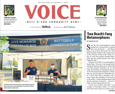 In The Press - VOICE West O'ahu Community News - Newspaper Article