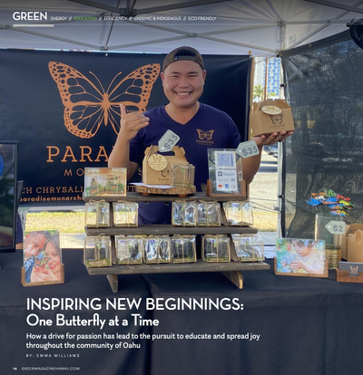 In The Press - Green Magazine Hawaii: Inspiring New Beginnings: One Butterfly at a Time